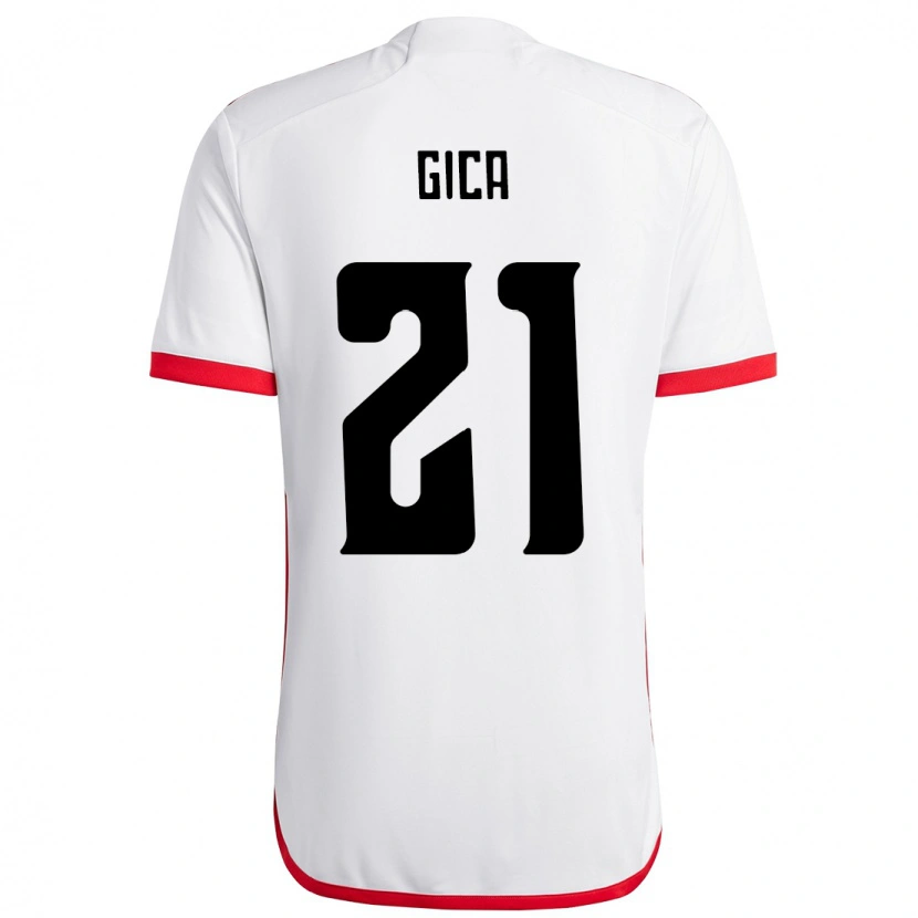 Danxen Mænd Gica #21 Rød Sort Udebane Spillertrøjer 2025/26 Trøje T-Shirt