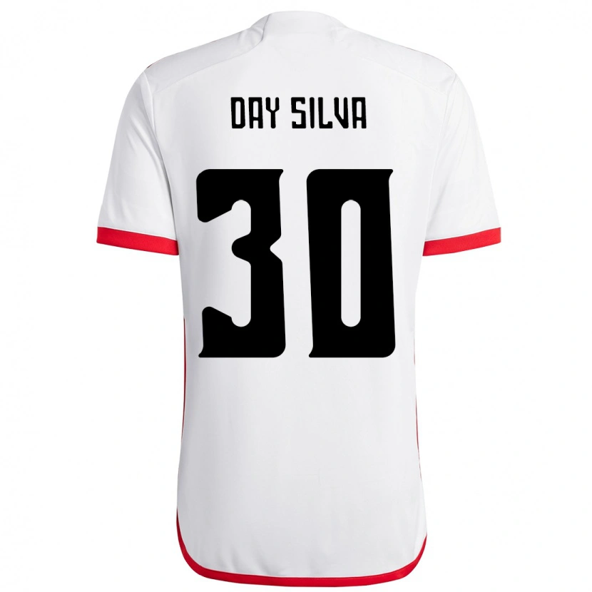 Danxen Mænd Day Silva #30 Rød Sort Udebane Spillertrøjer 2025/26 Trøje T-Shirt