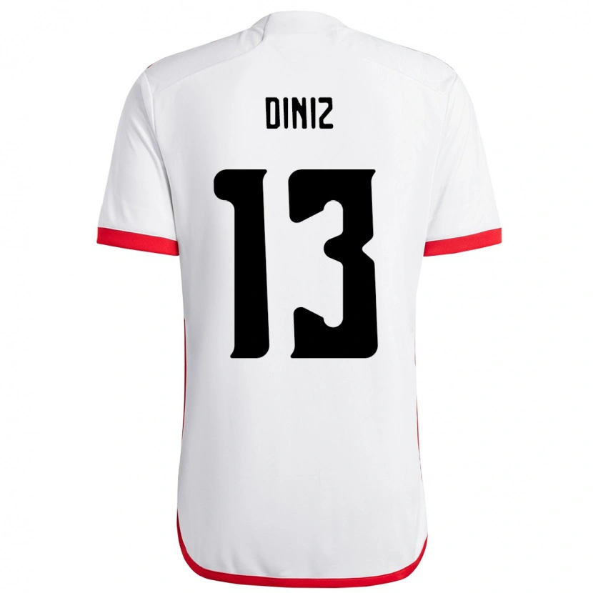 Danxen Mænd Renata Diniz #13 Rød Sort Udebane Spillertrøjer 2025/26 Trøje T-Shirt