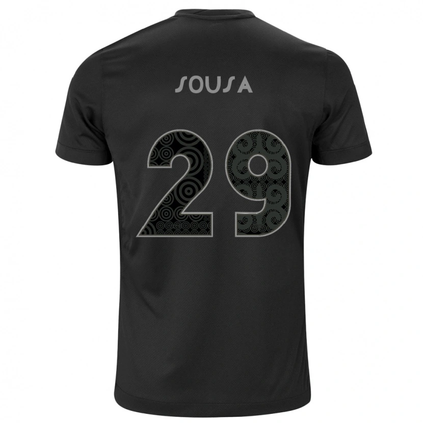 Danxen Mænd Arthur Sousa #29 Hvid Sort Udebane Spillertrøjer 2025/26 Trøje T-Shirt