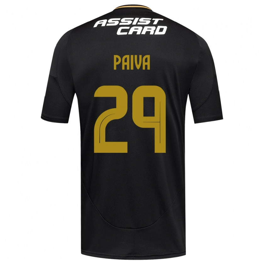 Danxen Mænd Guillermo Paiva #29 Sort Hvid Gul Udebane Spillertrøjer 2025/26 Trøje T-Shirt