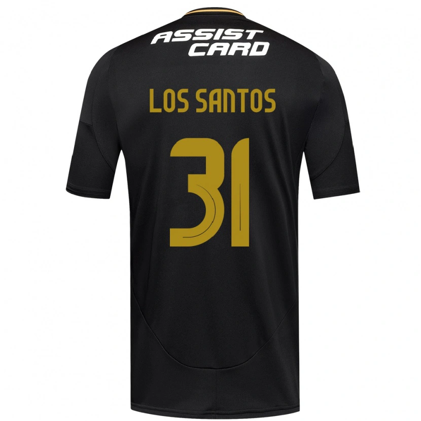 Danxen Mænd Matías De Los Santos #31 Sort Hvid Gul Udebane Spillertrøjer 2025/26 Trøje T-Shirt