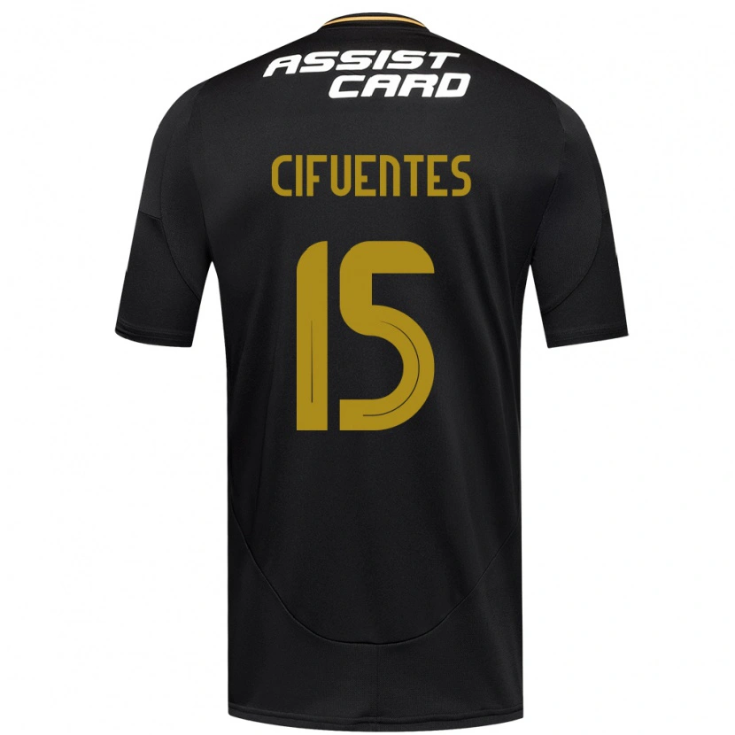 Danxen Mænd Anaís Cifuentes #15 Sort Hvid Gul Udebane Spillertrøjer 2025/26 Trøje T-Shirt