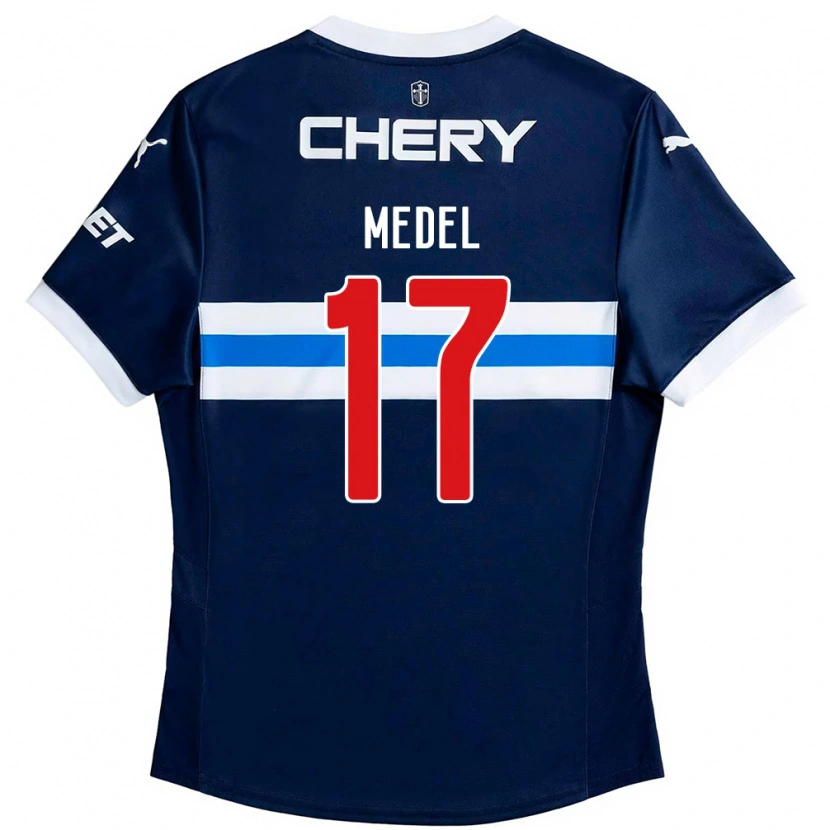 Danxen Mænd Gary Medel #17 Sort Blå Udebane Spillertrøjer 2025/26 Trøje T-Shirt