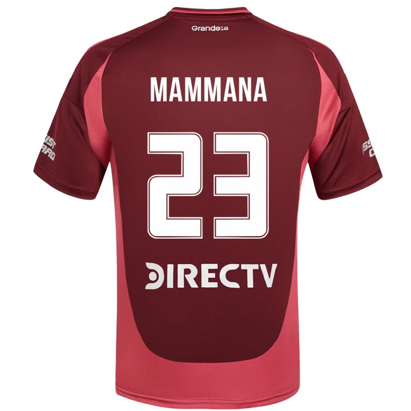Danxen Mænd Emanuel Mammana #23 Hvid Rød Udebane Spillertrøjer 2025/26 Trøje T-Shirt