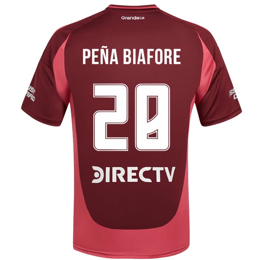 Danxen Mænd Felipe Pena Biafore #28 Hvid Rød Udebane Spillertrøjer 2025/26 Trøje T-Shirt