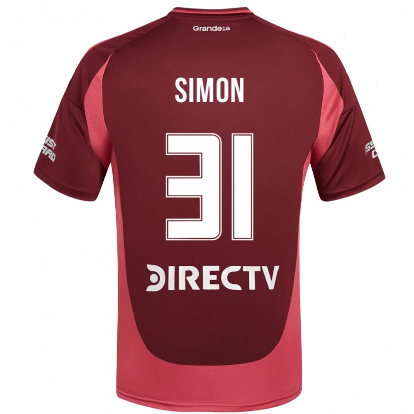 Danxen Mænd Santiago Simón #31 Hvid Rød Udebane Spillertrøjer 2025/26 Trøje T-Shirt