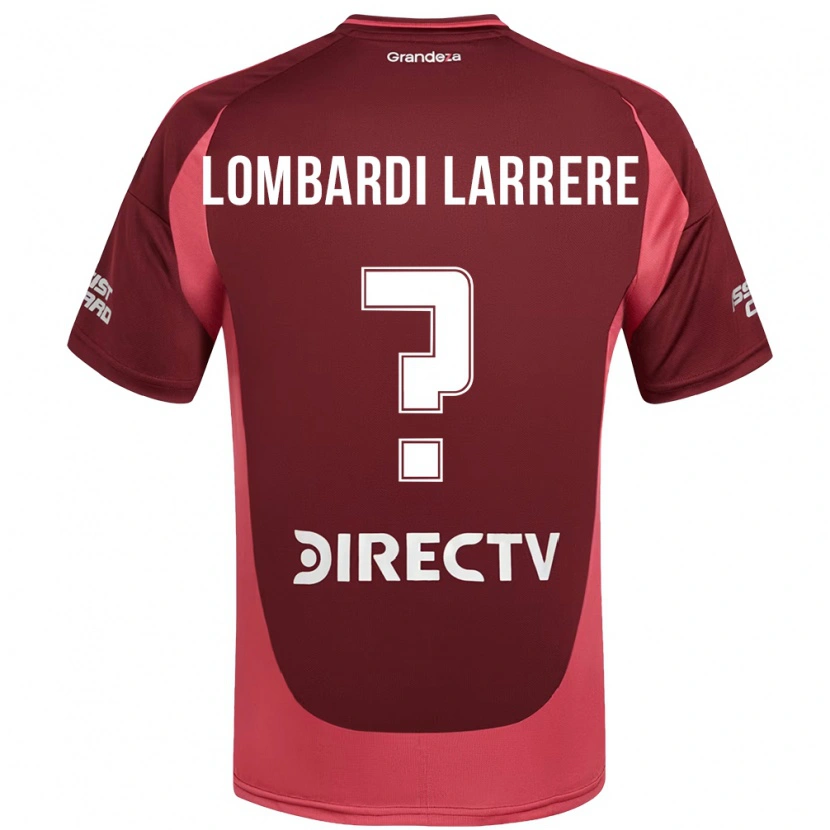 Danxen Mænd Delfina Lombardi Larrere #0 Hvid Rød Udebane Spillertrøjer 2025/26 Trøje T-Shirt