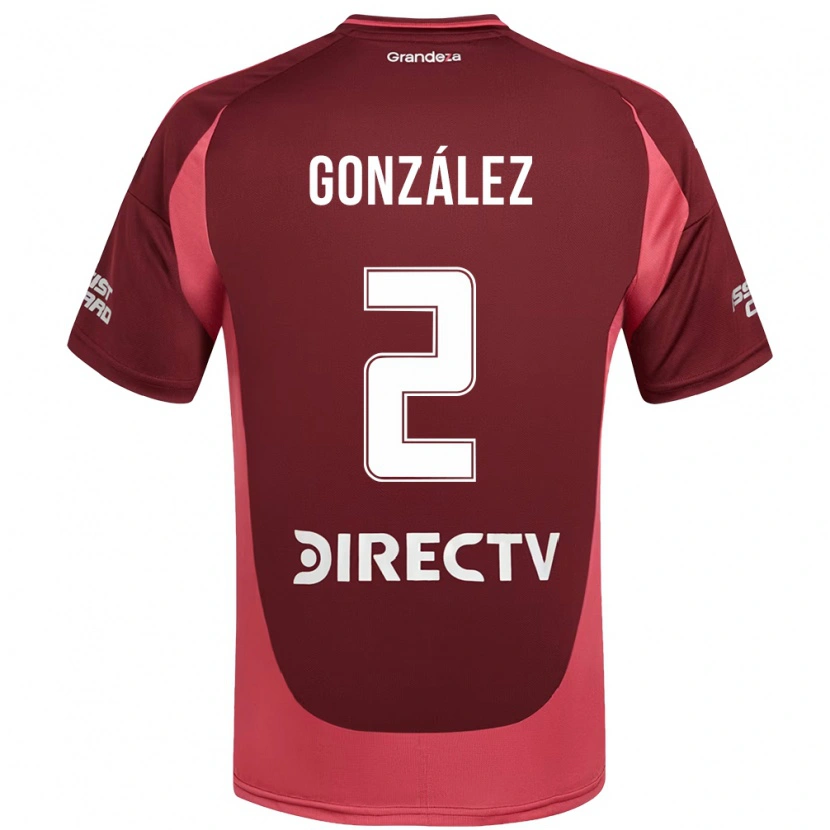 Danxen Mænd Giuliana González #2 Hvid Rød Udebane Spillertrøjer 2025/26 Trøje T-Shirt