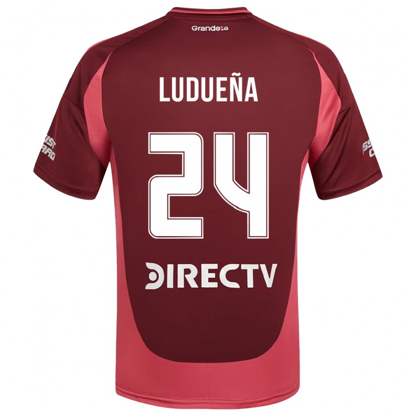 Danxen Mænd Belén Ludueña #24 Hvid Rød Udebane Spillertrøjer 2025/26 Trøje T-Shirt