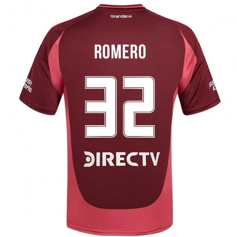Danxen Mænd Julieta Romero #32 Hvid Rød Udebane Spillertrøjer 2025/26 Trøje T-Shirt