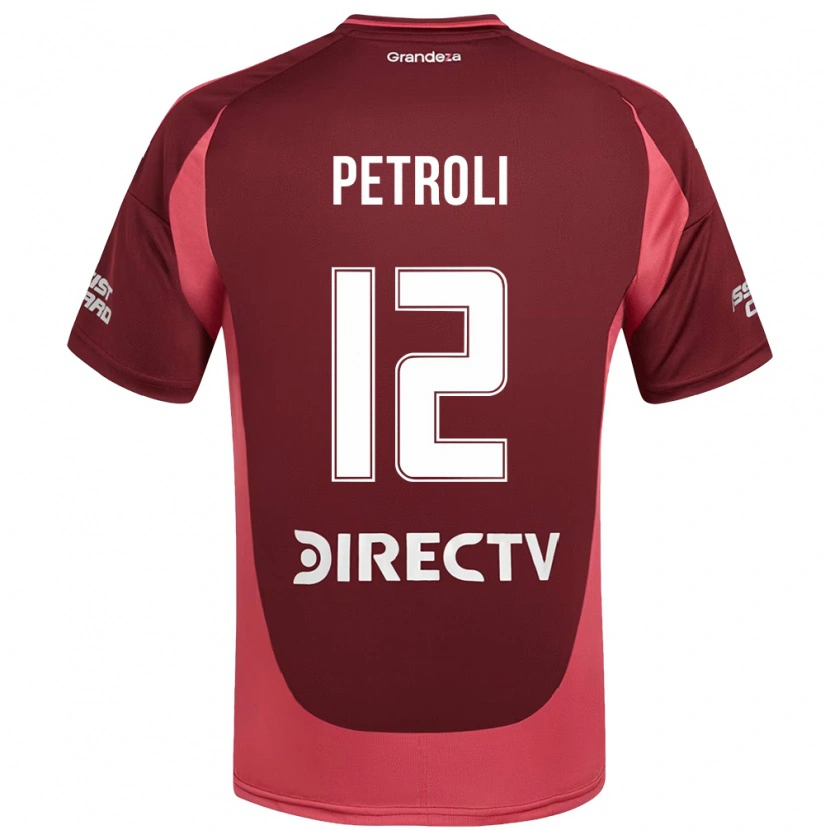 Danxen Mænd Franco Petroli #12 Hvid Rød Udebane Spillertrøjer 2025/26 Trøje T-Shirt