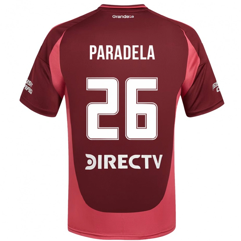Danxen Mænd Jose Paradela #26 Hvid Rød Udebane Spillertrøjer 2025/26 Trøje T-Shirt