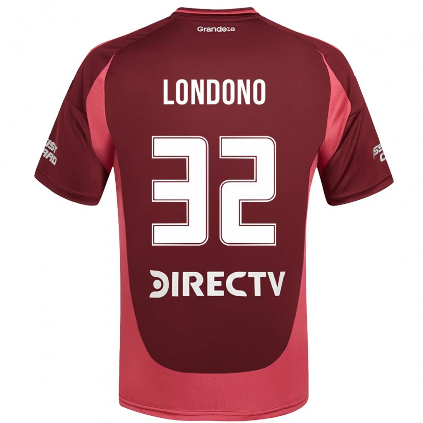 Danxen Mænd Flabian Londono #32 Hvid Rød Udebane Spillertrøjer 2025/26 Trøje T-Shirt