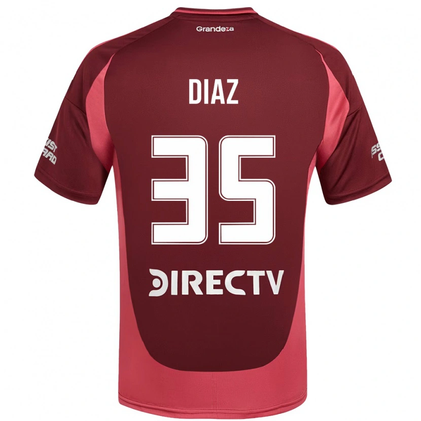 Danxen Mænd Leonardo Diaz #35 Hvid Rød Udebane Spillertrøjer 2025/26 Trøje T-Shirt