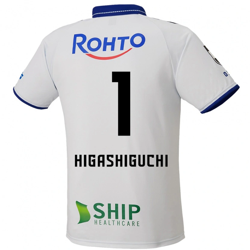 Danxen Mænd Masaaki Higashiguchi #1 Blå Hvid Sort Udebane Spillertrøjer 2025/26 Trøje T-Shirt