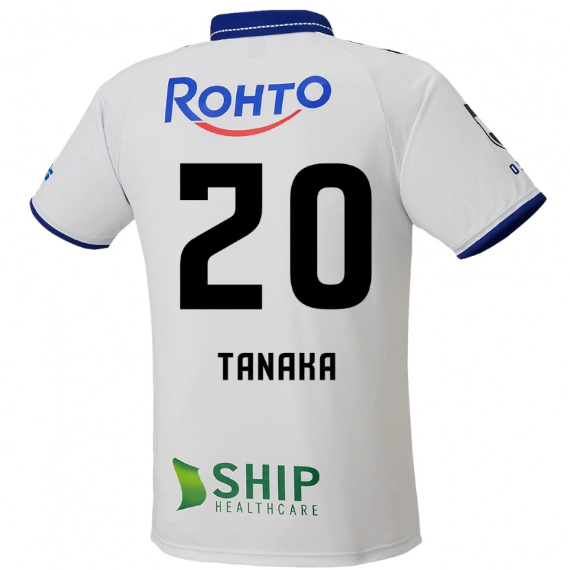 Danxen Mænd Hyoga Tanaka #20 Blå Hvid Sort Udebane Spillertrøjer 2025/26 Trøje T-Shirt