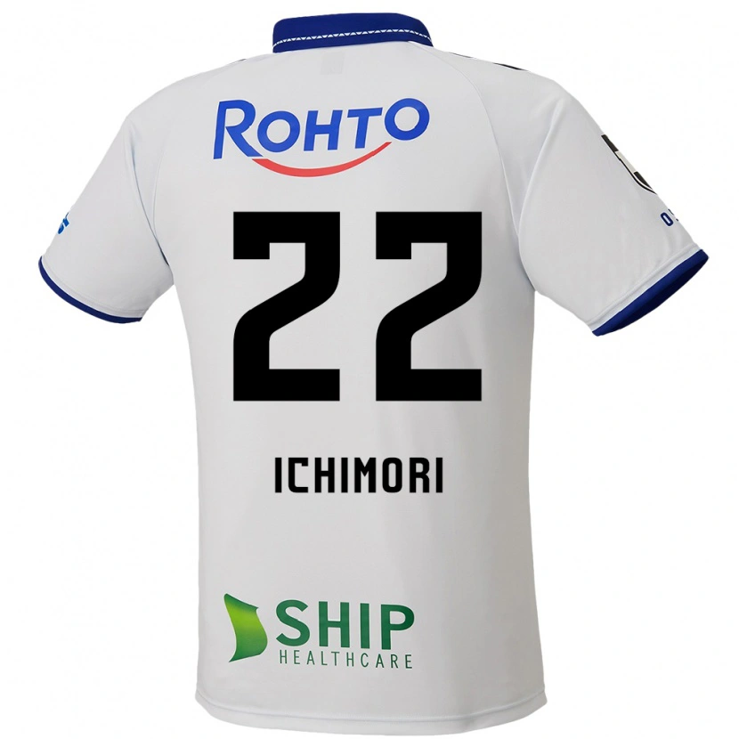 Danxen Mænd Jun Ichimori #22 Blå Hvid Sort Udebane Spillertrøjer 2025/26 Trøje T-Shirt