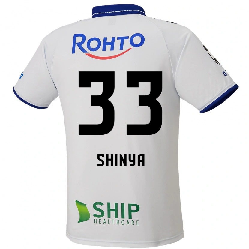 Danxen Mænd Shinya Nakano #33 Blå Hvid Sort Udebane Spillertrøjer 2025/26 Trøje T-Shirt