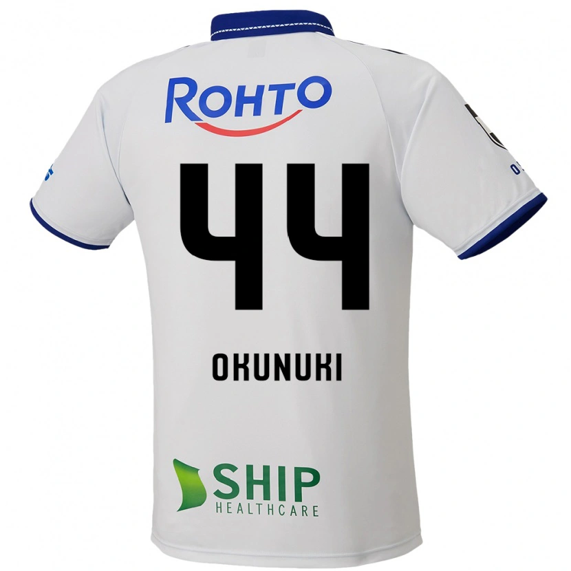 Danxen Mænd Kanji Okunuki #44 Blå Hvid Sort Udebane Spillertrøjer 2025/26 Trøje T-Shirt