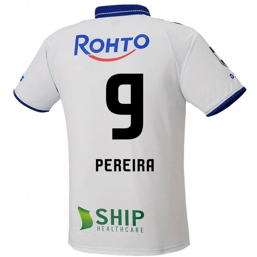 Danxen Mænd Leandro Pereira #9 Blå Hvid Sort Udebane Spillertrøjer 2025/26 Trøje T-Shirt