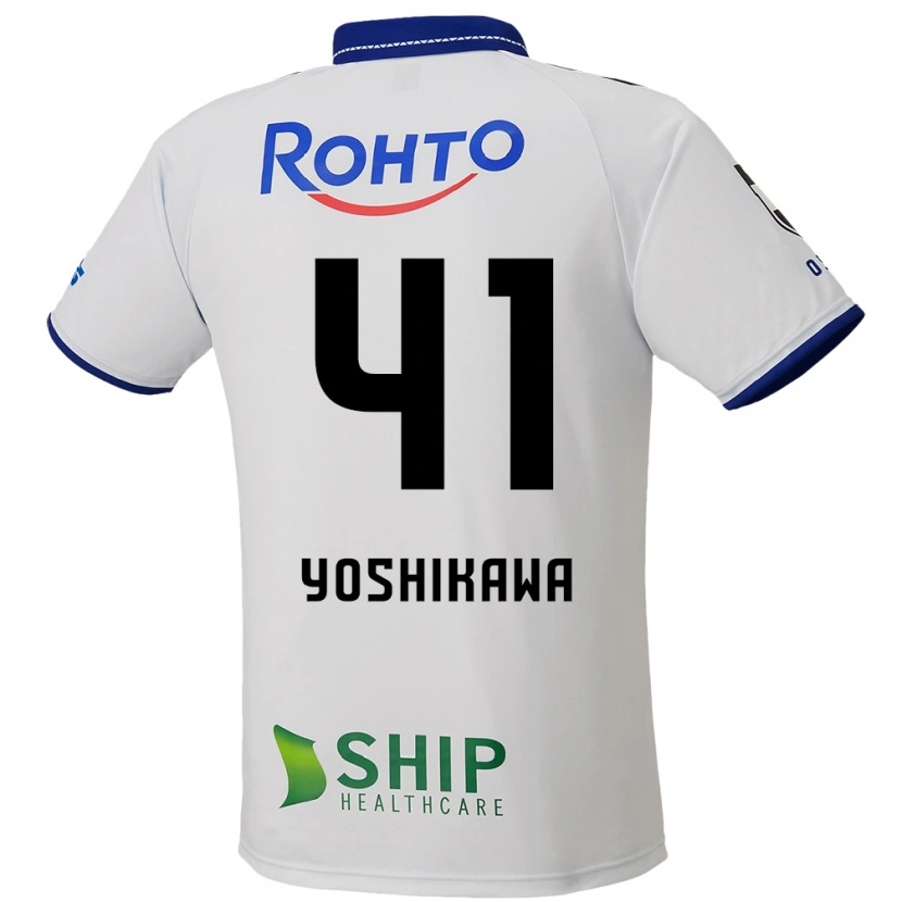 Danxen Mænd Naoki Yoshikawa #41 Blå Hvid Sort Udebane Spillertrøjer 2025/26 Trøje T-Shirt