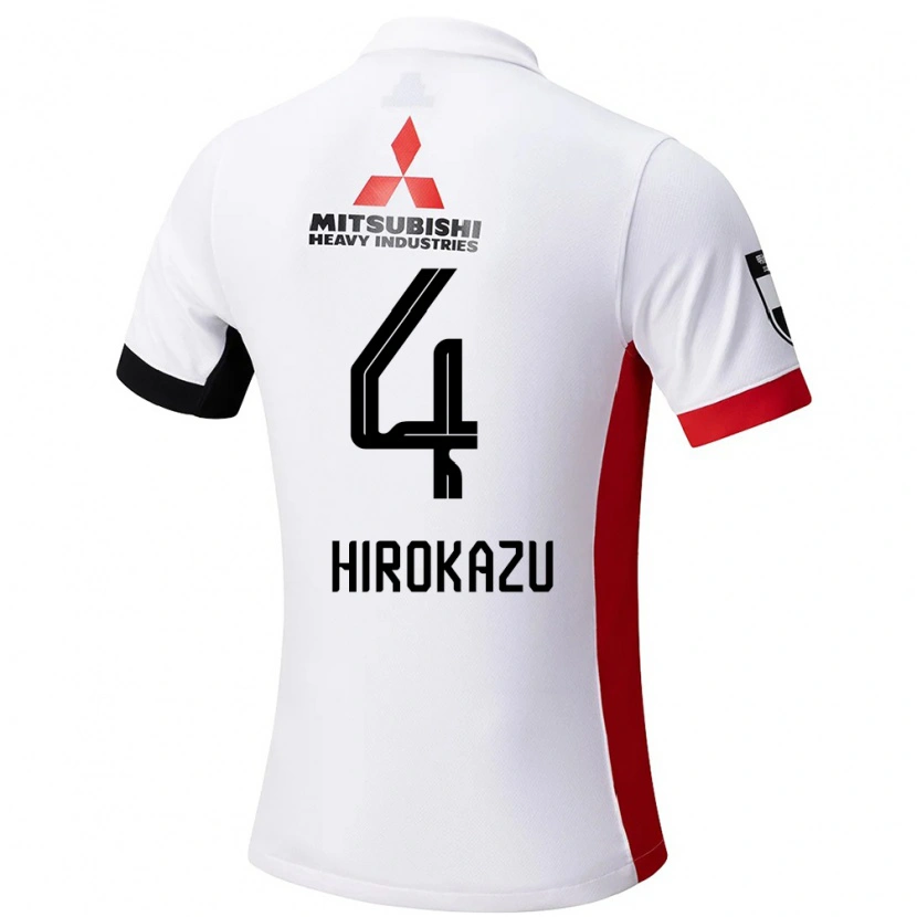 Danxen Mænd Hirokazu Ishihara #4 Rød Hvid Udebane Spillertrøjer 2025/26 Trøje T-Shirt