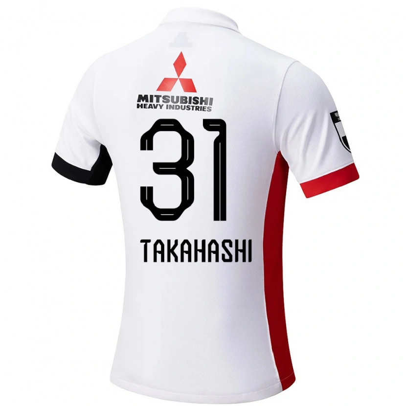 Danxen Mænd Atsuro Takahashi #31 Rød Hvid Udebane Spillertrøjer 2025/26 Trøje T-Shirt