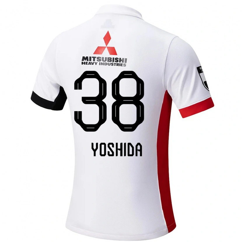 Danxen Mænd Masanobu Yoshida #38 Rød Hvid Udebane Spillertrøjer 2025/26 Trøje T-Shirt