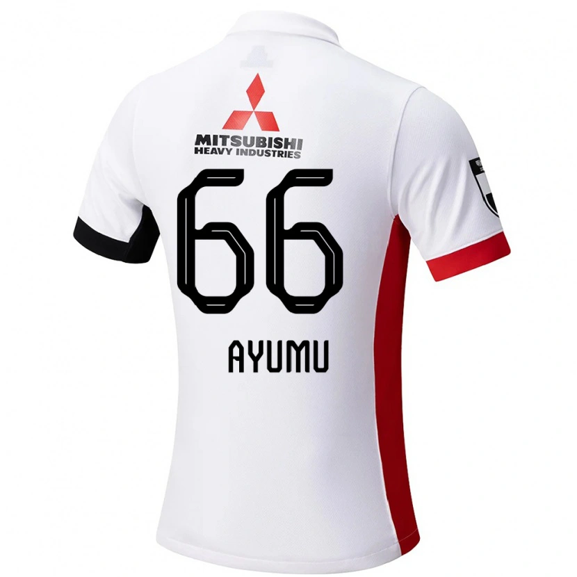 Danxen Mænd Ayumu Ohata #66 Rød Hvid Udebane Spillertrøjer 2025/26 Trøje T-Shirt