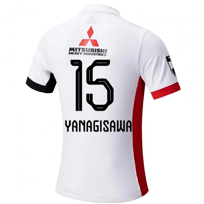 Danxen Mænd Saki Yanagisawa #15 Rød Hvid Udebane Spillertrøjer 2025/26 Trøje T-Shirt