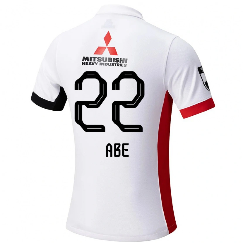 Danxen Mænd Yuki Abe #22 Rød Hvid Udebane Spillertrøjer 2025/26 Trøje T-Shirt