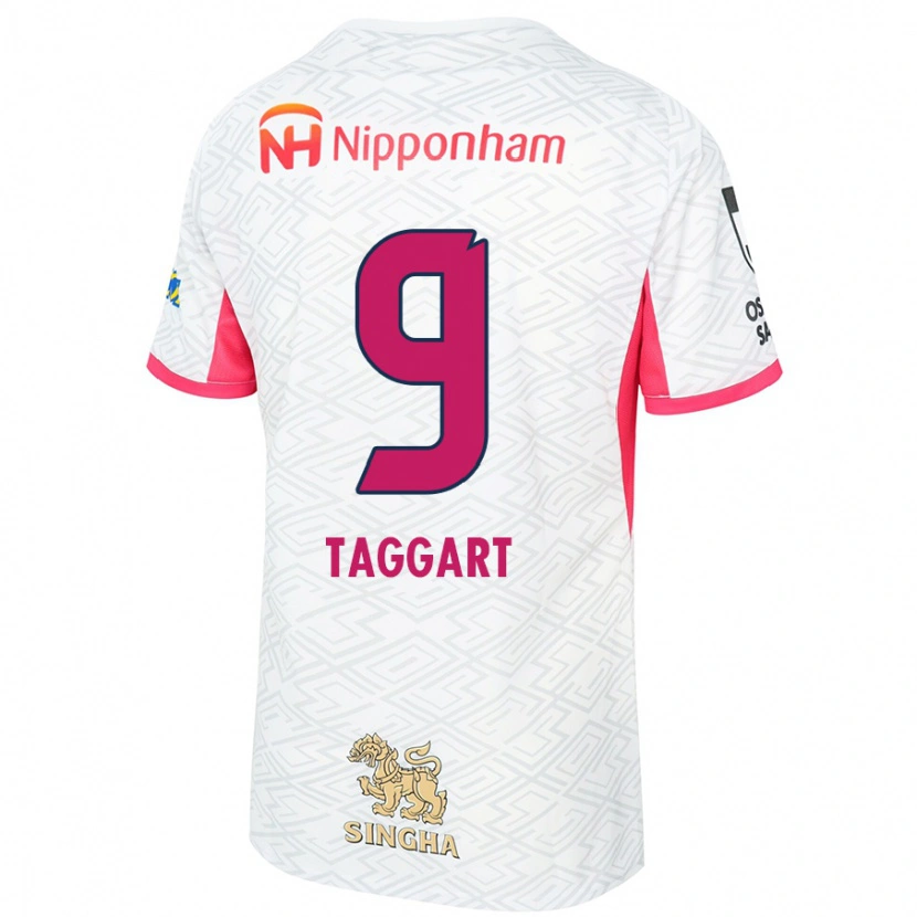 Danxen Mænd Adam Taggart #9 Sakura Pink Hvid Udebane Spillertrøjer 2025/26 Trøje T-Shirt