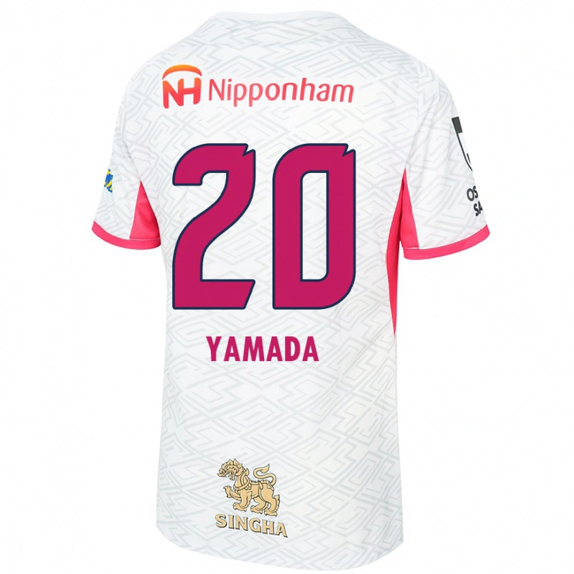 Danxen Mænd Kotaro Yamada #20 Sakura Pink Hvid Udebane Spillertrøjer 2025/26 Trøje T-Shirt