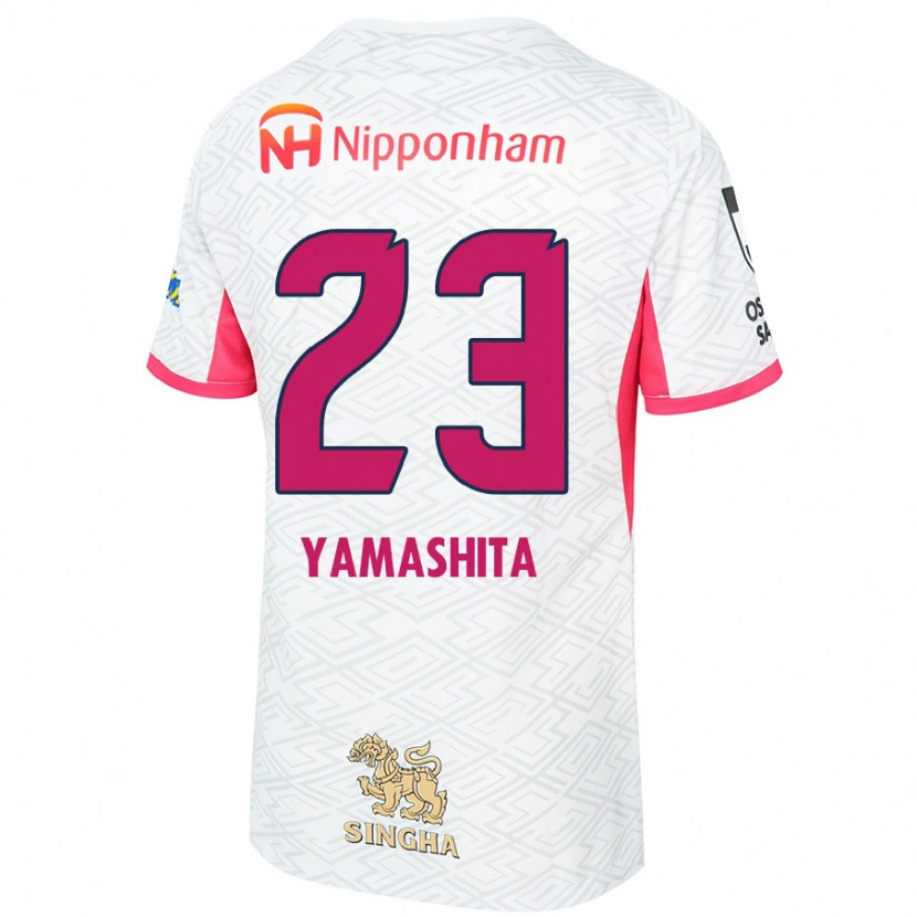 Danxen Mænd Tatsuya Yamashita #23 Sakura Pink Hvid Udebane Spillertrøjer 2025/26 Trøje T-Shirt