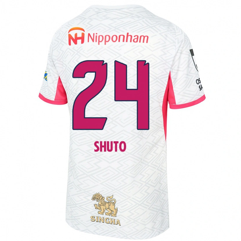Danxen Mænd Nozomi Shuto #24 Sakura Pink Hvid Udebane Spillertrøjer 2025/26 Trøje T-Shirt