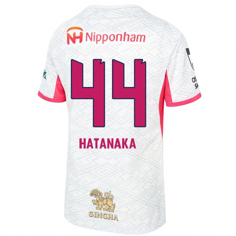 Danxen Mænd Shinnosuke Hatanaka #44 Sakura Pink Hvid Udebane Spillertrøjer 2025/26 Trøje T-Shirt