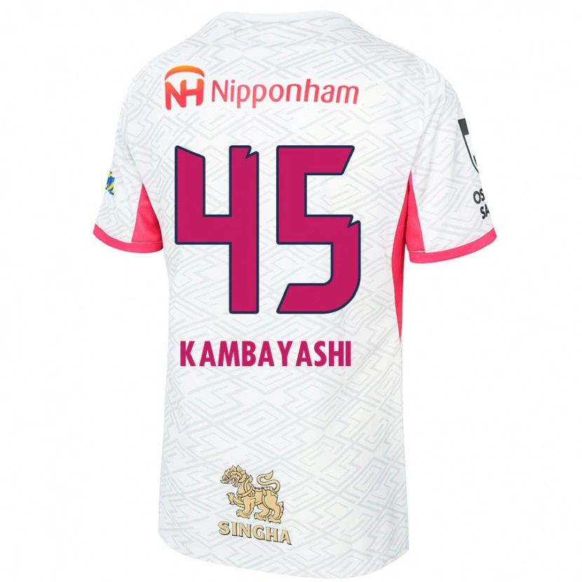 Danxen Mænd Go Kambayashi #45 Sakura Pink Hvid Udebane Spillertrøjer 2025/26 Trøje T-Shirt