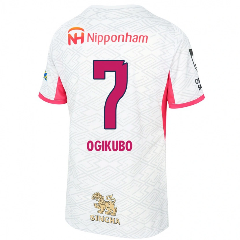 Danxen Mænd Yuri Ogikubo #7 Sakura Pink Hvid Udebane Spillertrøjer 2025/26 Trøje T-Shirt