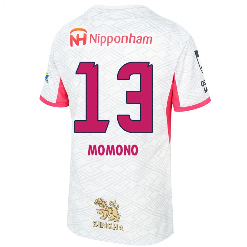 Danxen Mænd Miyuka Momono #13 Sakura Pink Hvid Udebane Spillertrøjer 2025/26 Trøje T-Shirt