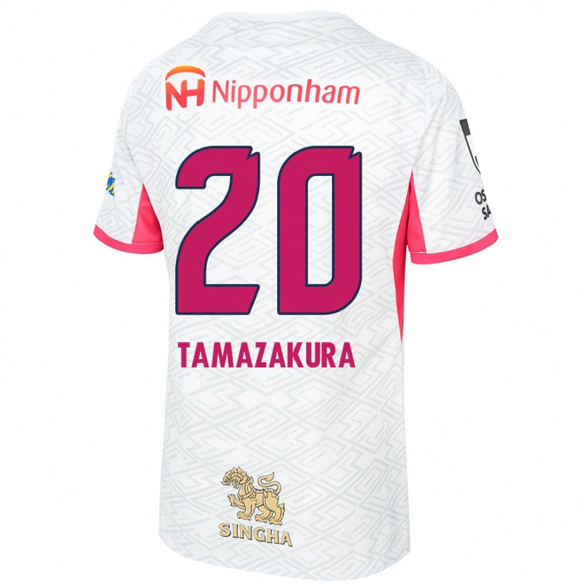 Danxen Mænd Kotono Tamazakura #20 Sakura Pink Hvid Udebane Spillertrøjer 2025/26 Trøje T-Shirt
