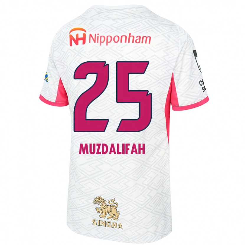 Danxen Mænd Zahra Muzdalifah #25 Sakura Pink Hvid Udebane Spillertrøjer 2025/26 Trøje T-Shirt