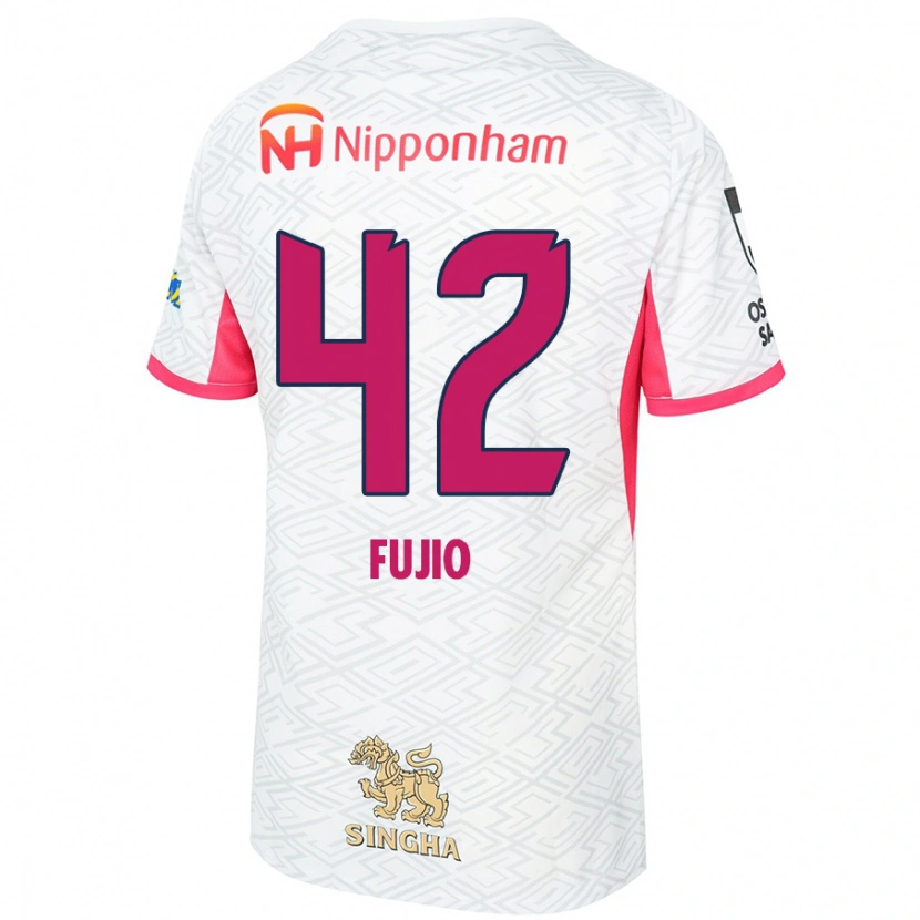 Danxen Mænd Shota Fujio #42 Sakura Pink Hvid Udebane Spillertrøjer 2025/26 Trøje T-Shirt