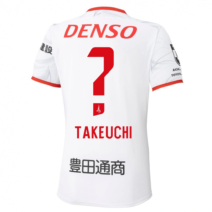 Danxen Mænd Yuzo Takeuchi #0 Rød Gul Udebane Spillertrøjer 2025/26 Trøje T-Shirt