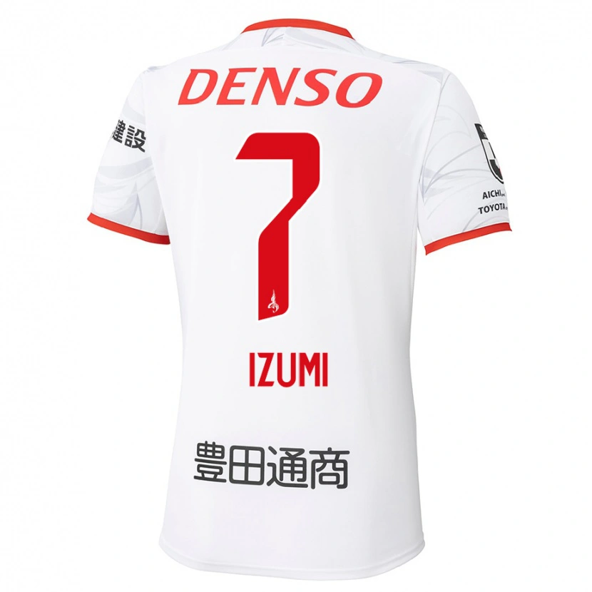 Danxen Mænd Ryuji Izumi #7 Rød Gul Udebane Spillertrøjer 2025/26 Trøje T-Shirt