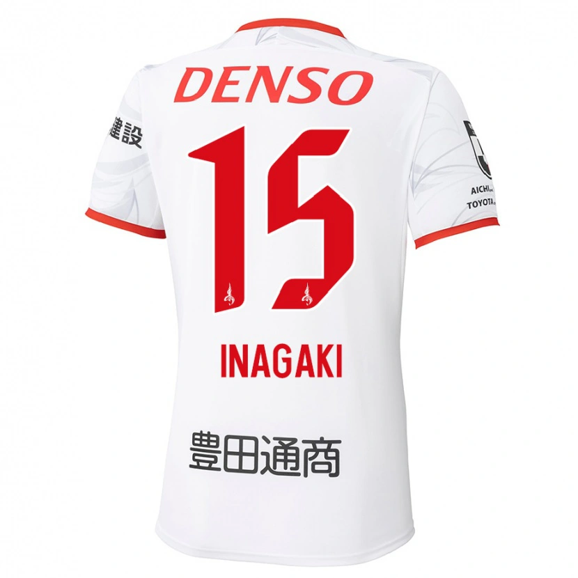 Danxen Mænd Sho Inagaki #15 Rød Gul Udebane Spillertrøjer 2025/26 Trøje T-Shirt