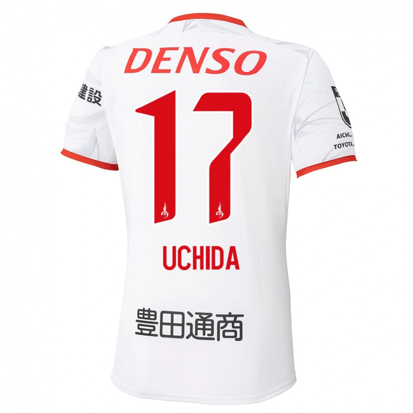 Danxen Mænd Takuya Uchida #17 Rød Gul Udebane Spillertrøjer 2025/26 Trøje T-Shirt