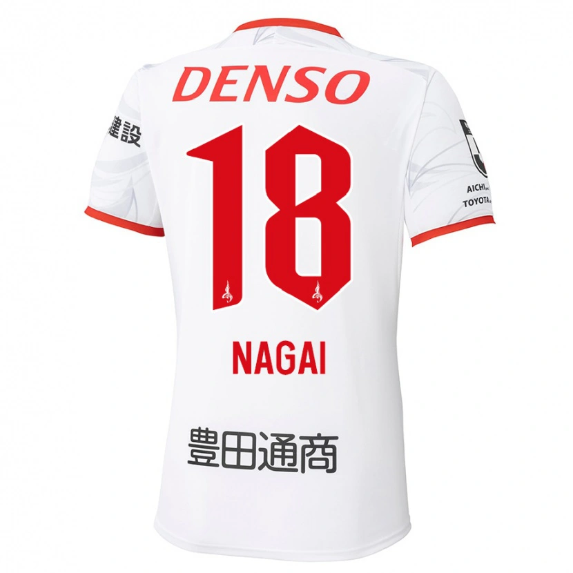 Danxen Mænd Kensuke Nagai #18 Rød Gul Udebane Spillertrøjer 2025/26 Trøje T-Shirt