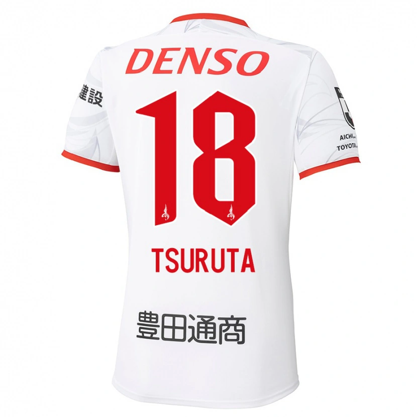 Danxen Mænd Shu Tsuruta #18 Rød Gul Udebane Spillertrøjer 2025/26 Trøje T-Shirt