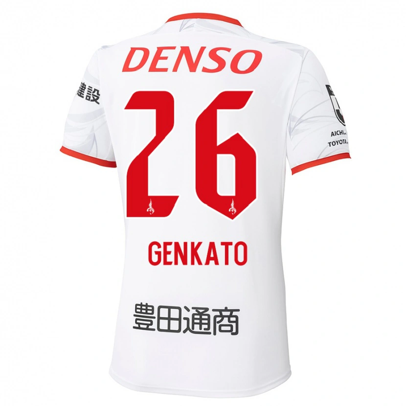Danxen Mænd Gen Kato #26 Rød Gul Udebane Spillertrøjer 2025/26 Trøje T-Shirt